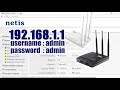 NETIS | 192.168.1.1 ( http://netis.cc ) | How to set up Netis Wireless Router | NETVN