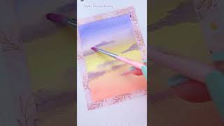 Easy Watercolor Painting || Painting Techniques #shorts #art #painting #Satisfying