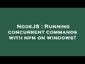 NodeJS : Running concurrent commands with npm on windows?