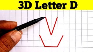 How To Make 3DLetter M Step By Step || 3D Trick || 3D Art
