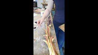 Water gilding a giltwood over mantle mirror