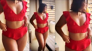Ileana D'Cruz Flaunts Her FAT Weight Gain In Red Bikini On Vacation | Filmy Monk