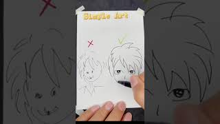 Como dibujar una cara anime 😊😊😊 #shorts #drawing #draw