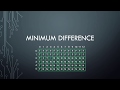 Coding Interview Problem - Minimum Difference Between Subsets