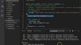 Serverless Nodejs Project for building Rest API