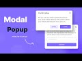 Create a Modal Popup Using HTML, CSS and JavaScript | Animated Dialog box (Popup window)