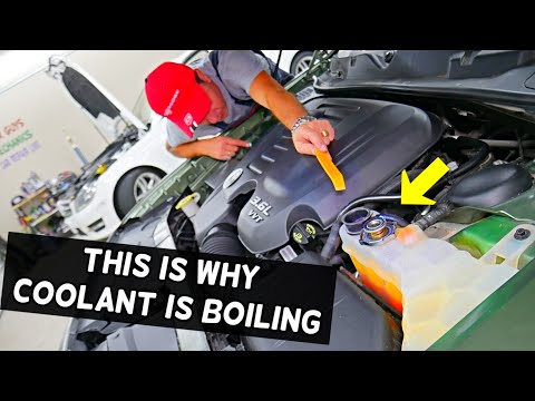 Why is the radiator coolant filling up the reservoir?