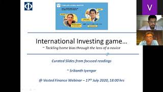 Vested Interaction Series | Think like a Global Investor | Session 2 | Mr. Srikanth Iyengar