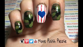 Memorial Day Nail Art Design.