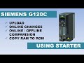 Siemens G120C drive Upload using STARTER