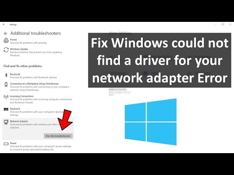 How to Fix Windows could not find a driver for your network adapter Error in Windows 10