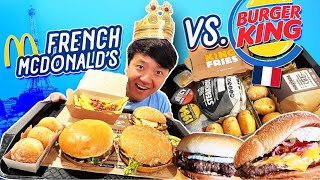FRANCE FAST FOOD! McDonald's vs. Burger King TASTE TEST in Paris France