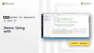 Demo: Using with | More Python for Beginners [17 of 20]