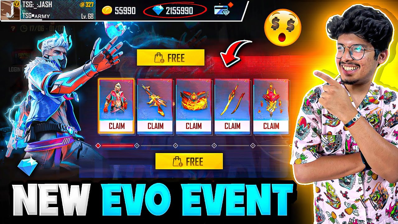 Free Fire New Evo Book Event😍 All Legendary Items Unlocked😱 20,000 Diamonds💎-Garena Free Fire