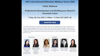 YSIAC Webinar: Professional Development and Building your Brand in Uncertain Times