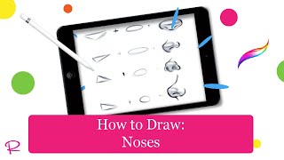 How to Draw A Nose / drawing for beginners / how to draw / drawing noses / procreate tutorials