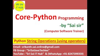 Python String Operations || Python String Concatenation || Python String Repetition || Strings ||#64