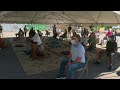 People Gather At Prayer Tent Day After It Was Shot At