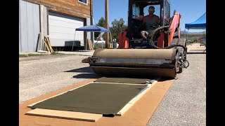 How a road roller was used to print artwork at Teton Valley festival Saturday