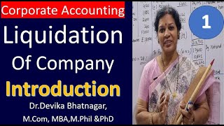 1. Liquidation Of Company - Introduction from Corporate Accounting in Telugu