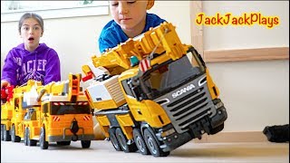 Pretend Play Crane Fishing for Surprise Toys | JackJackPlays