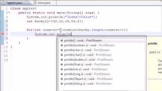 Java Programming Tutorial - 28 - Creating an Array Table.flv