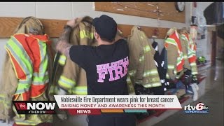WATCH: Noblesville Fire Department sports pink, raises money for Megan Ott Foundation