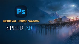 Creating Medieval Horse Wagon in Photoshop |  Speed Art | Photo Manipulation