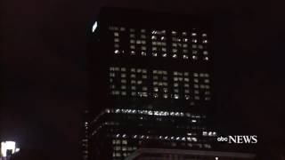 Chicago High-Rise Lit Up to Say 'THANK OBAMA'