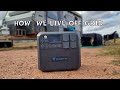 How we are living OFF GRID with the Bluetti AC200MAX