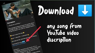 How to download music from YouTube video discription link | how to download discription link song