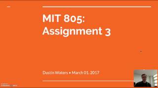 MIT 805 - Assignment 3