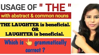 GRAMMAR || usage of "THE" with common and abstract nouns ||  @B.N.Tutorials ||