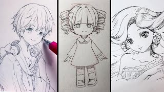 How to Draw Anime. Drawing Process. Learn to draw. Drawing tutorial