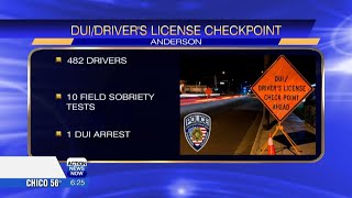 482 drivers contacted, 1 arrested for DUI by Anderson Police during DUI checkpoint operation
