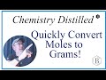 How do I convert from moles to grams?