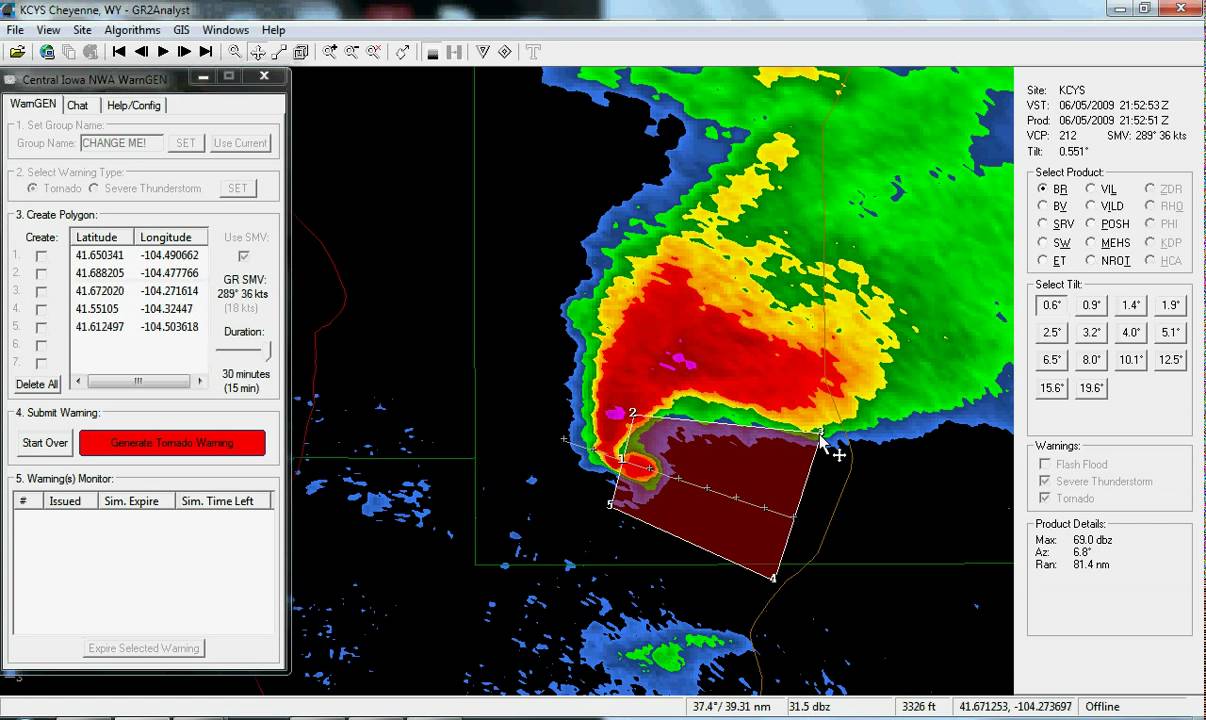 Interactive Radar-Warning Program - YouTube