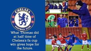 What Thomas did at half time of Chelsea's fa cup win gives hope for the future.