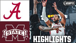 SEC BATTLE 🍿 Alabama Crimson Tide vs. Mississippi State Bulldogs | Full Game Highlights | ESPN CBB