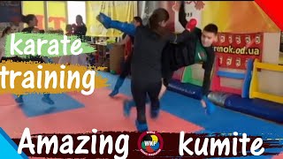 karate kumite training | wkf training | Kumite Distance practice attack, skill and speed