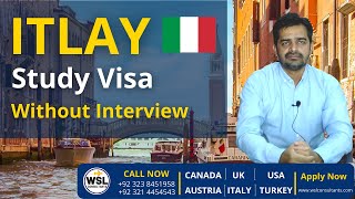 Study in Italy without interview | No Interview Required for Italy visa