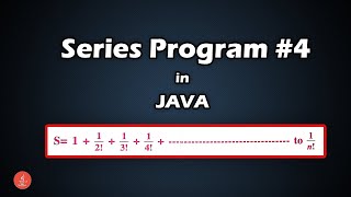 Factorial Number Series || Series Program #4 || BluejCode
