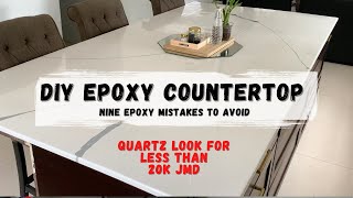 Quartz look Epoxy Kitchen Counter | Epoxy mistakes to avoid #epoxy #kitchenrenovation
