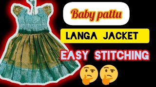 Pattu langa jacket stitching||కొత్త వాళ్ళు కూడా ఈసీ గా కుట్టేయోచూ