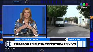 Un asalto en vivo, mientras vecinos reclamaban seguridad en Telefe Noticias