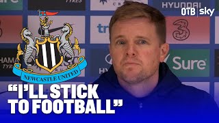 Eddie Howe responds to difficult questions around Saudi ownership. #shorts