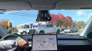 Tesla FSD Beta drive—crazy intersection and crazy parking lot! 0 disengagements!!