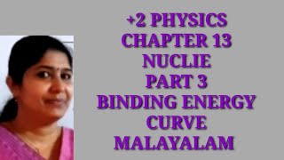 +2 PHYSICS : BINDING ENERGY CURVE MALAYALAM