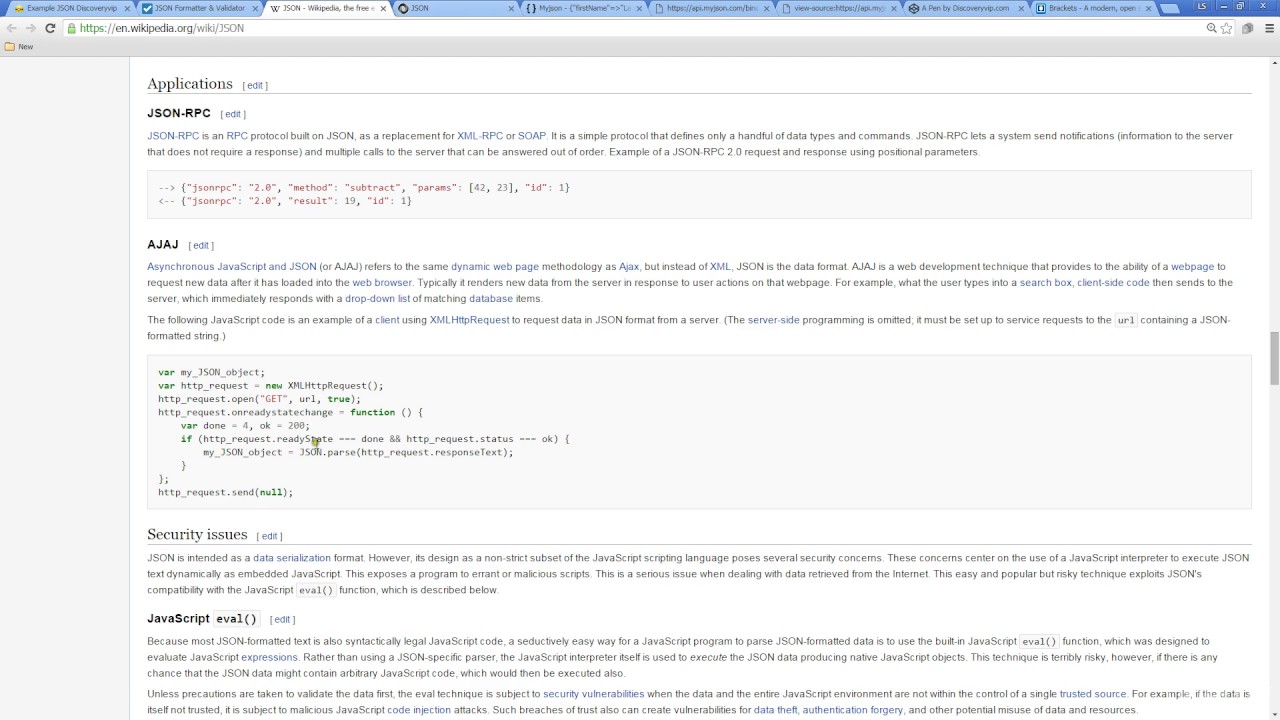 Json Basics Json Multiple Objects Within Json Files Youtube