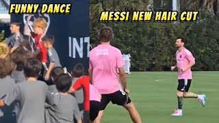 Messi's stunning new haircut before match against Minnesota | messi surprised by his son funny dance